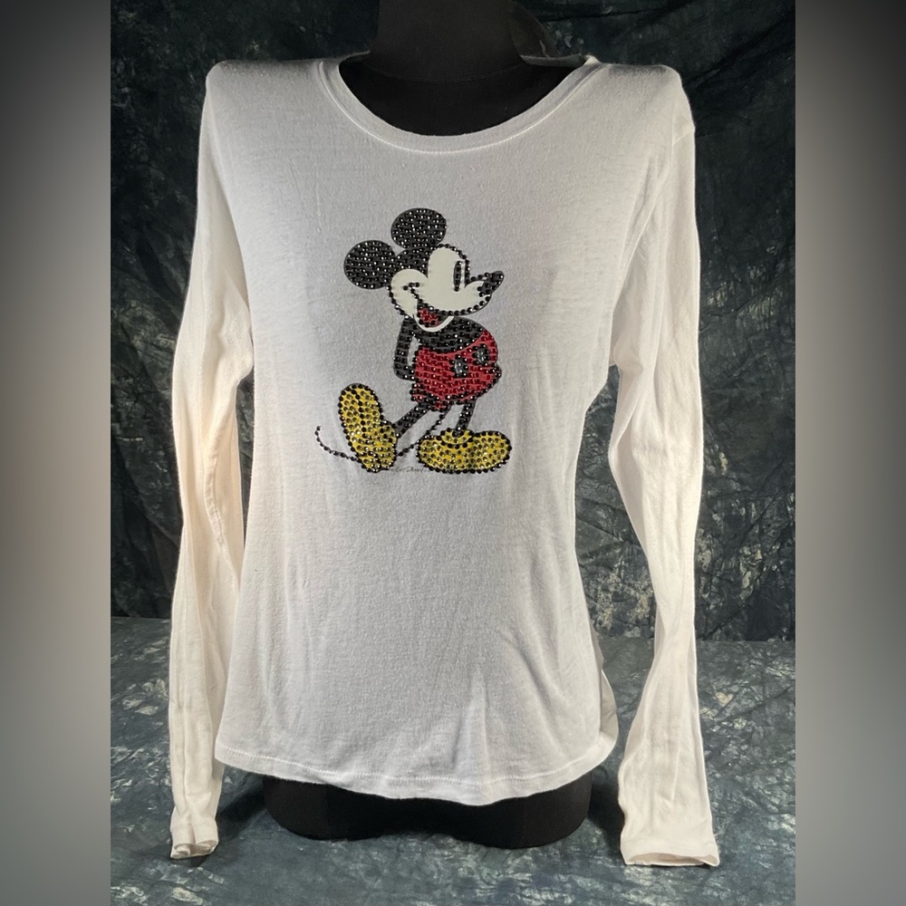 Mickey Mouse rhinestone long sleeve t shirt.